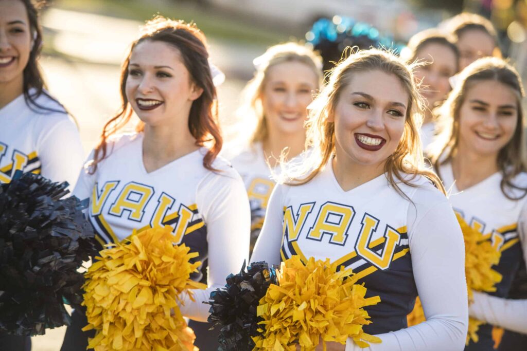 NAU cheerleaders
